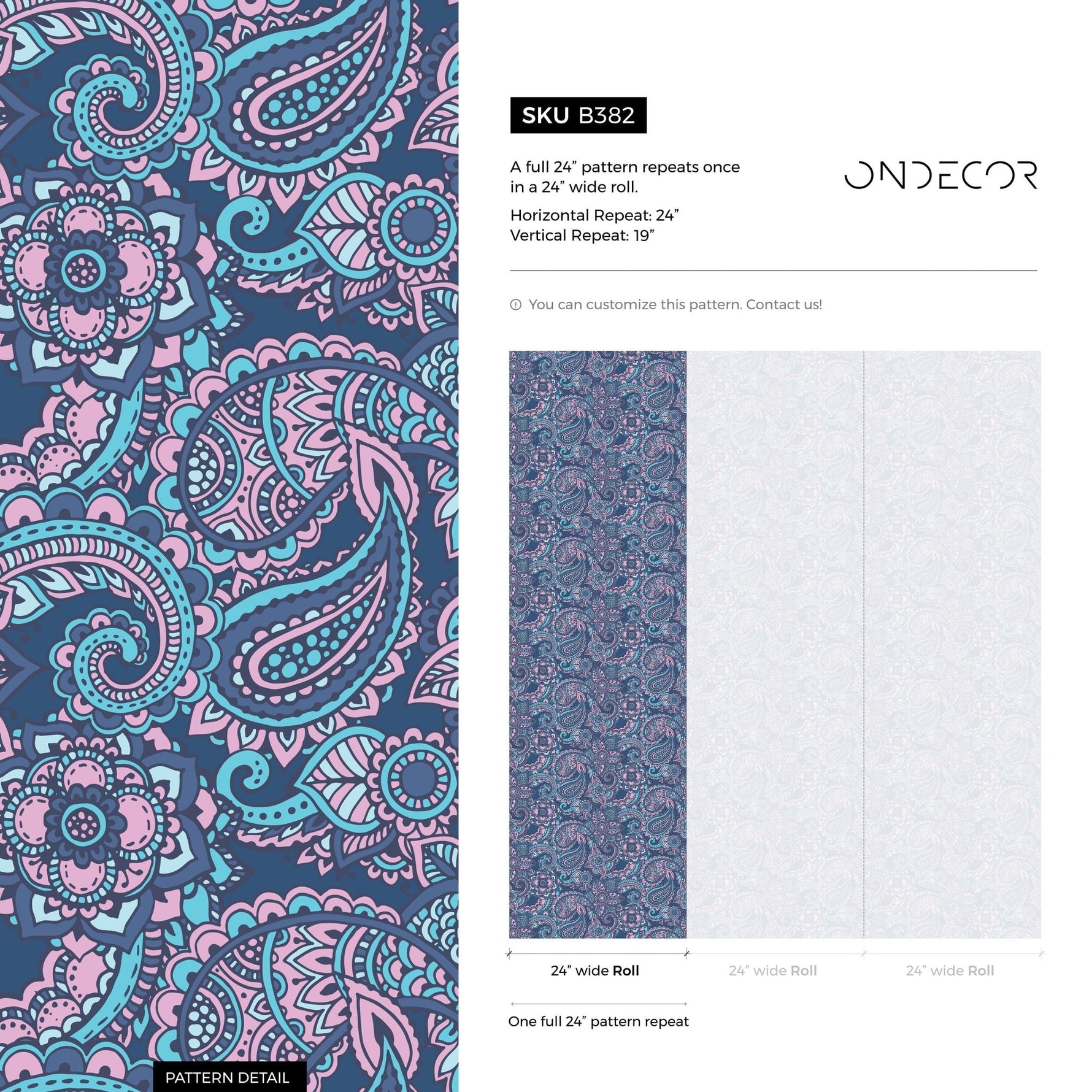 Contemporary Flowers Wallpaper - Removable Wallpaper Peel and Stick Wallpaper Wall Paper - B382 - WallTrend
