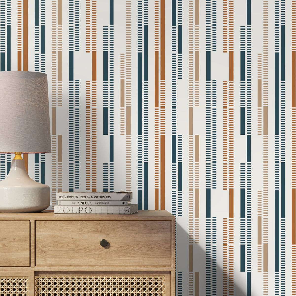 Contemporary Geometric Wallpaper Abstract Wallpaper Peel and Stick and Traditional Wallpaper - D743 - WallTrend