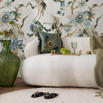 Crane and Floral Elegance Wallpaper - A908 - WallTrend