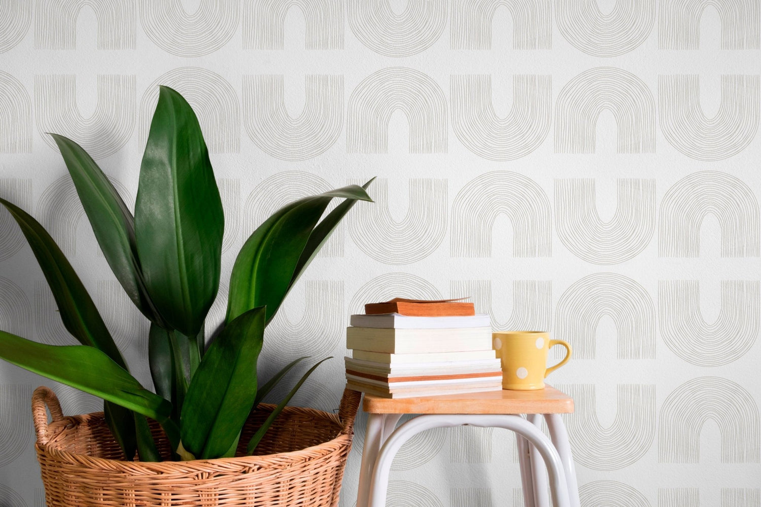 Curved Line Art Wallpaper - C197 - WallTrend