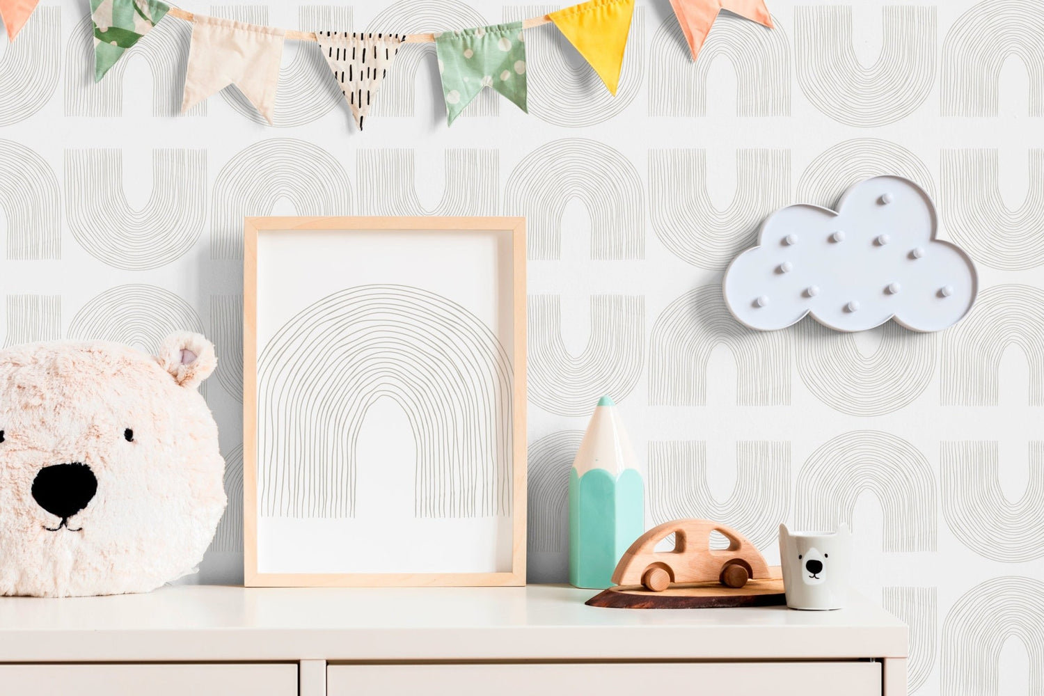 Curved Line Art Wallpaper - C197 - WallTrend