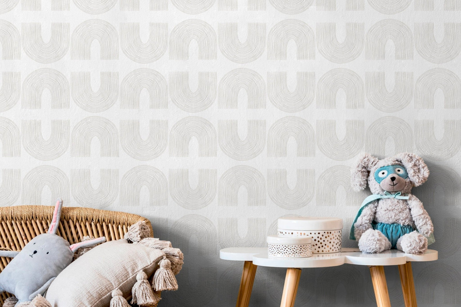 Curved Line Art Wallpaper - C197 - WallTrend