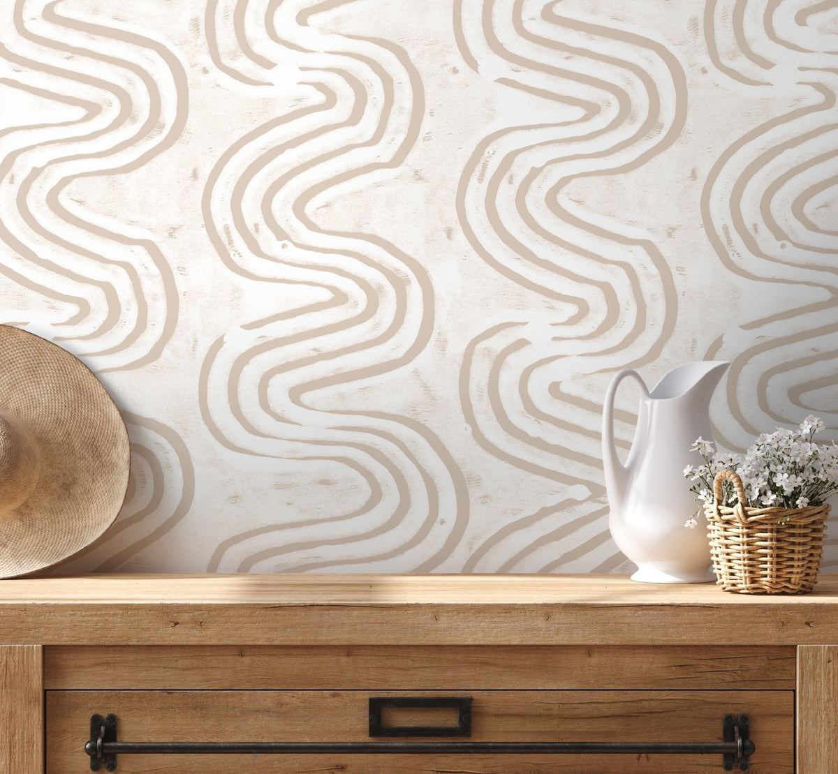 Curvilinear Charm Wallpaper - X093 - WallTrend