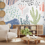 Cute Desert Wallpaper Nursery Wallpaper Fun Mural Peel and Stick and Traditional Wallpaper - A520 - WallTrend