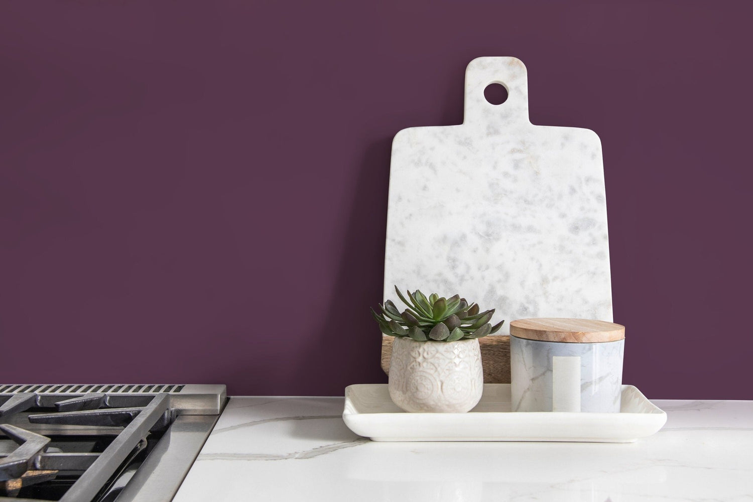 Dark Grape Wallpaper / Solid Color / Peel and Stick Wallpaper Removable Wallpaper Home Decor Wall Art Wall Decor Room Decor - D448 - WallTrend