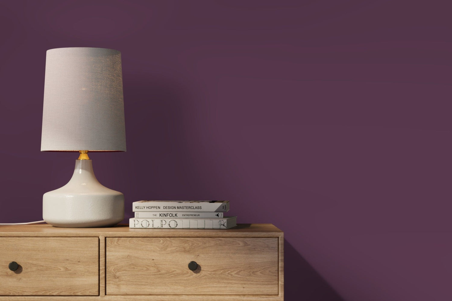 Dark Grape Wallpaper / Solid Color / Peel and Stick Wallpaper Removable Wallpaper Home Decor Wall Art Wall Decor Room Decor - D448 - WallTrend