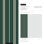 Dark Green Lines Wallpaper Striped Wallpaper Peel and Stick and Traditional Wallpaper - D769 - WallTrend