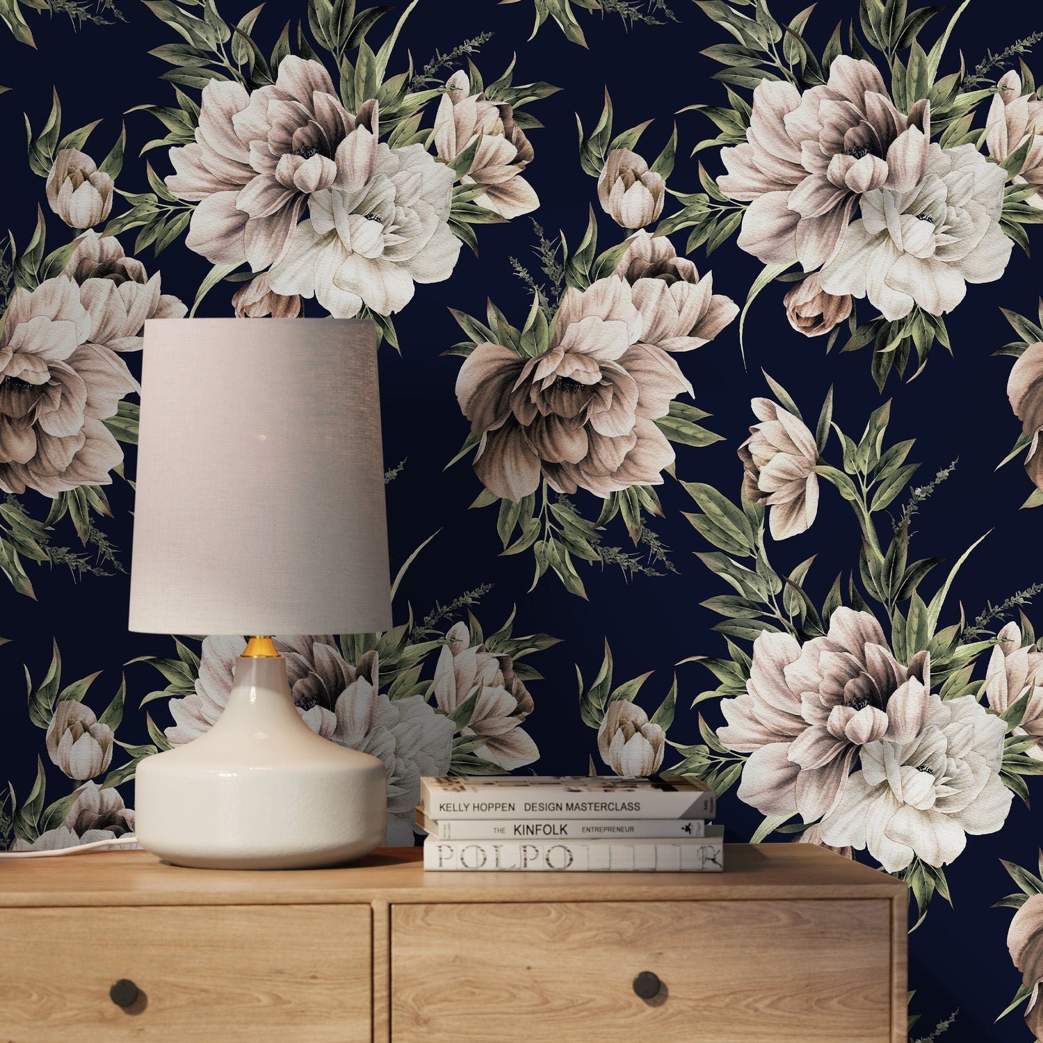 Dark Roses Wallpaper Vintage Wallpaper Peel and Stick and Traditional Wallpaper - D643 - WallTrend