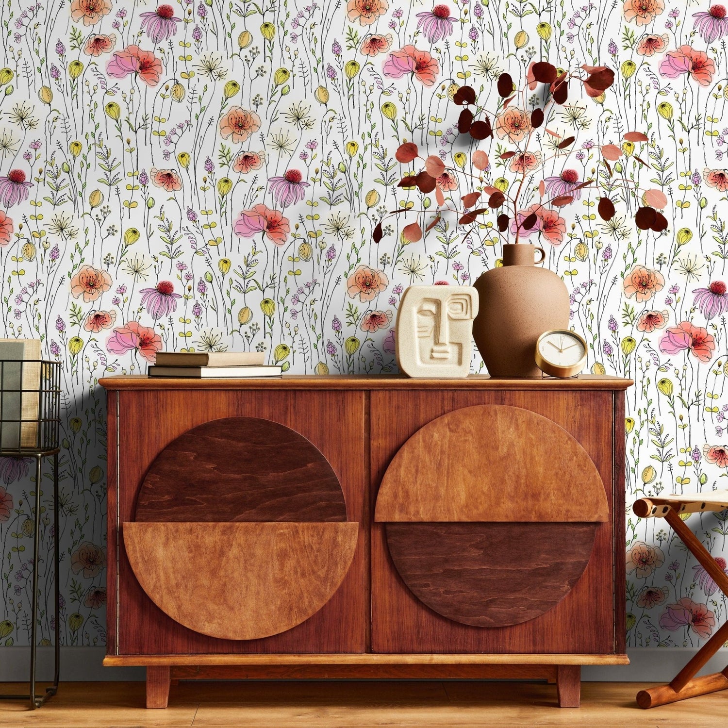 Delicate Floral Elegance Wallpaper - B018 - WallTrend