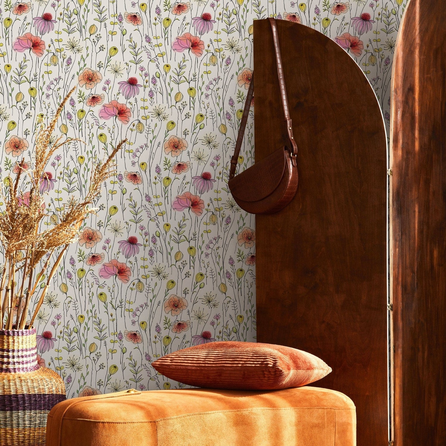 Delicate Floral Elegance Wallpaper - B018 - WallTrend