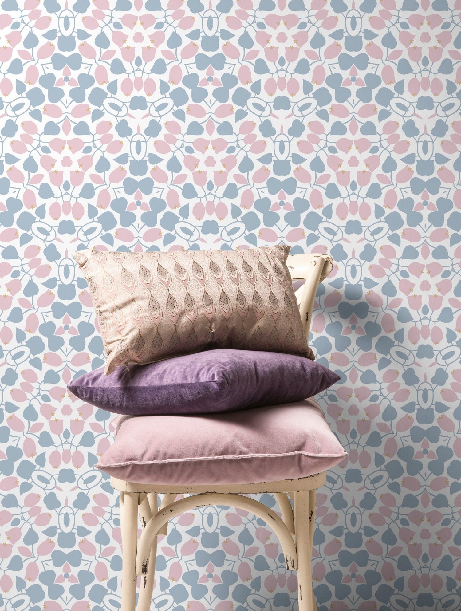 Delicate Floral Symphony Wallpaper - X049 - WallTrend