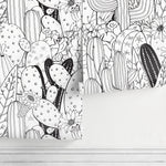 Desert Flora Line Art Wallpaper - A946 - WallTrend