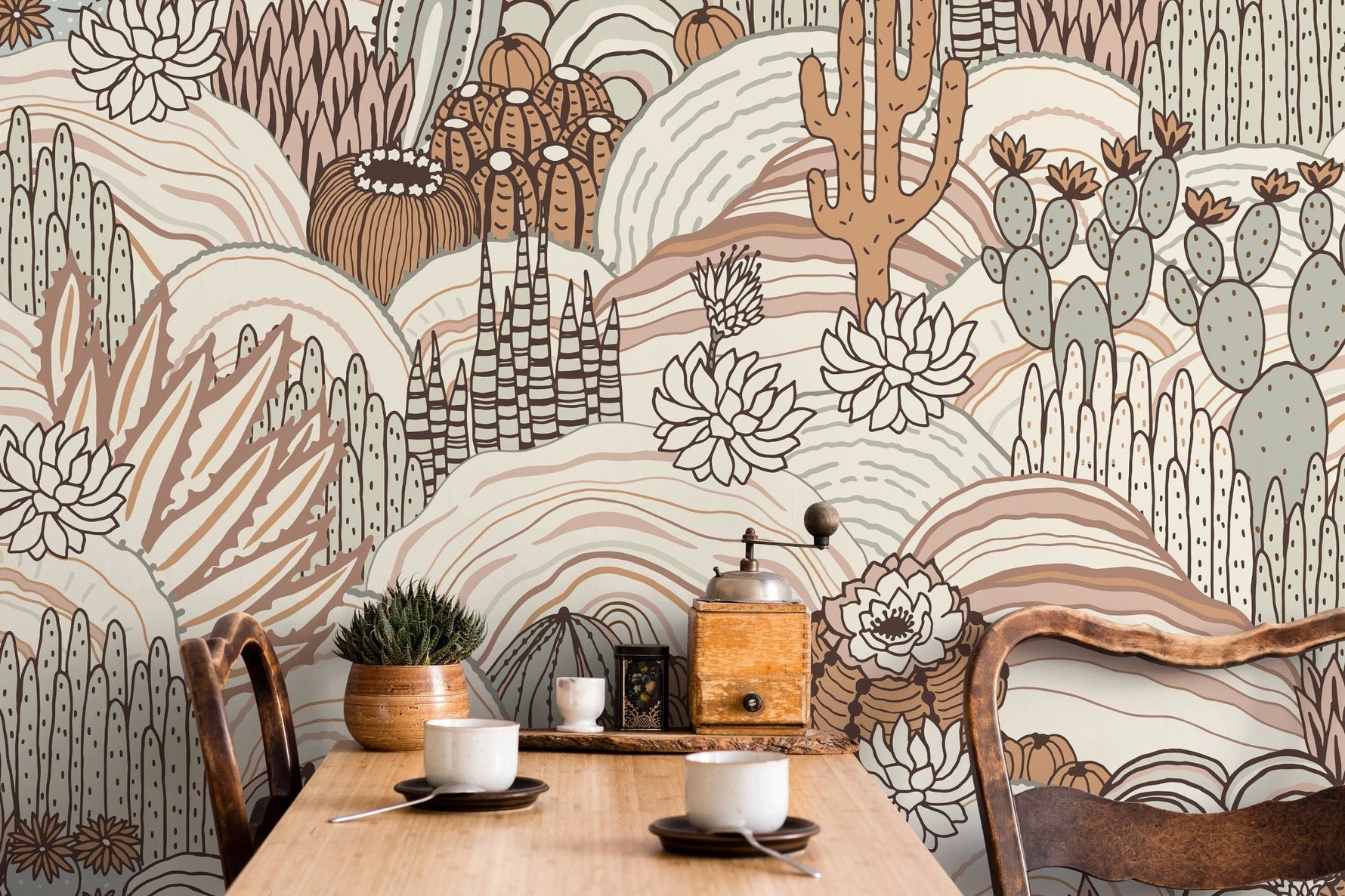 Desert Oasis Wallpaper - D278 - WallTrend