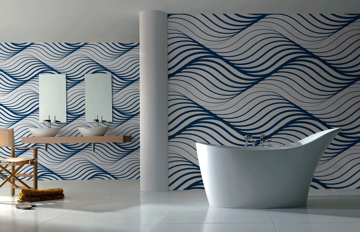 Dynamic Waves Wallpaper - B970 - WallTrend