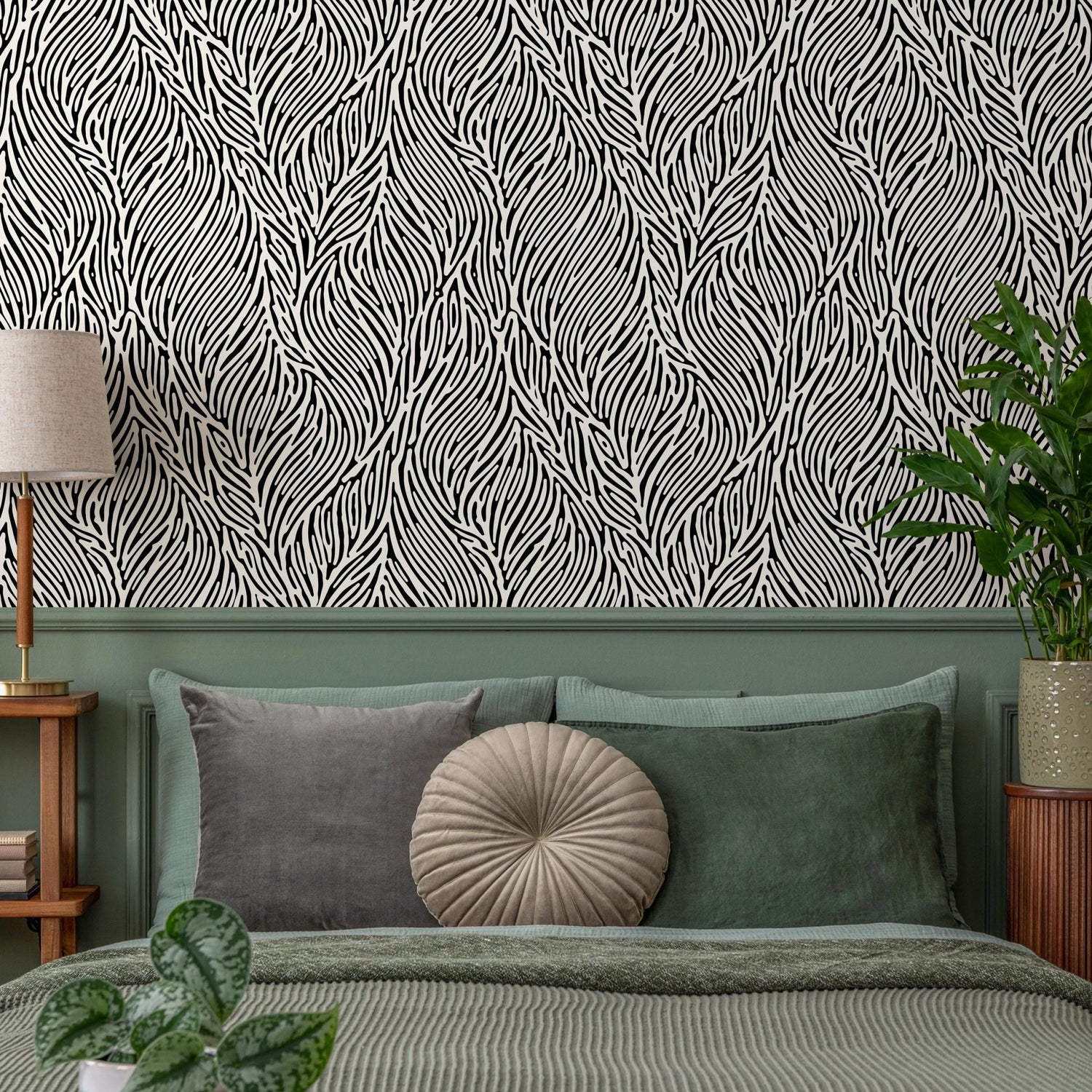 Dynamic Zebra Stripe Wallpaper - B599 - WallTrend