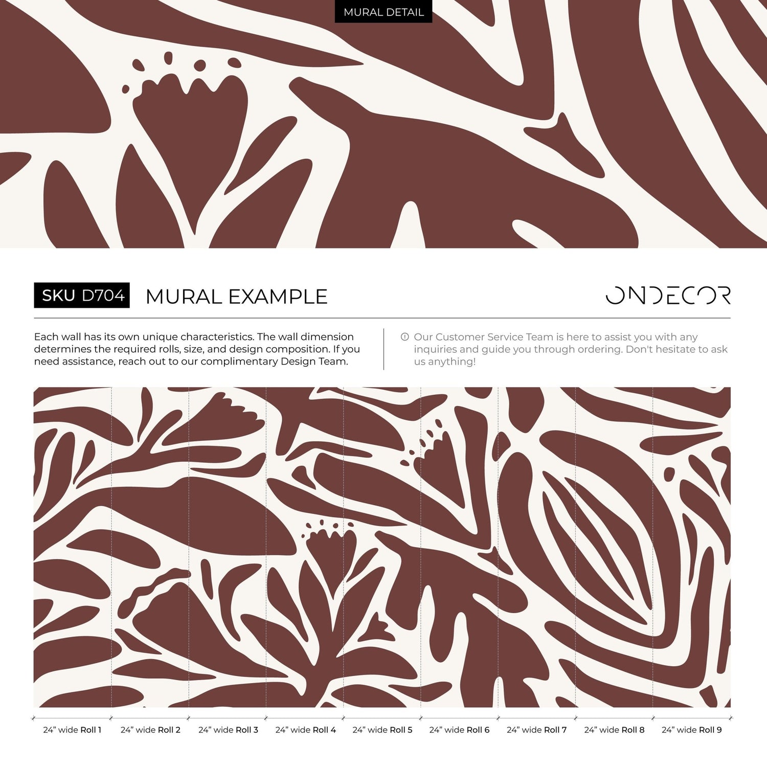 Earthy Botanical Shapes Wallpaper - D704 - WallTrend