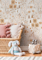Earthy Floral Motifs Wallpaper - D394 - WallTrend
