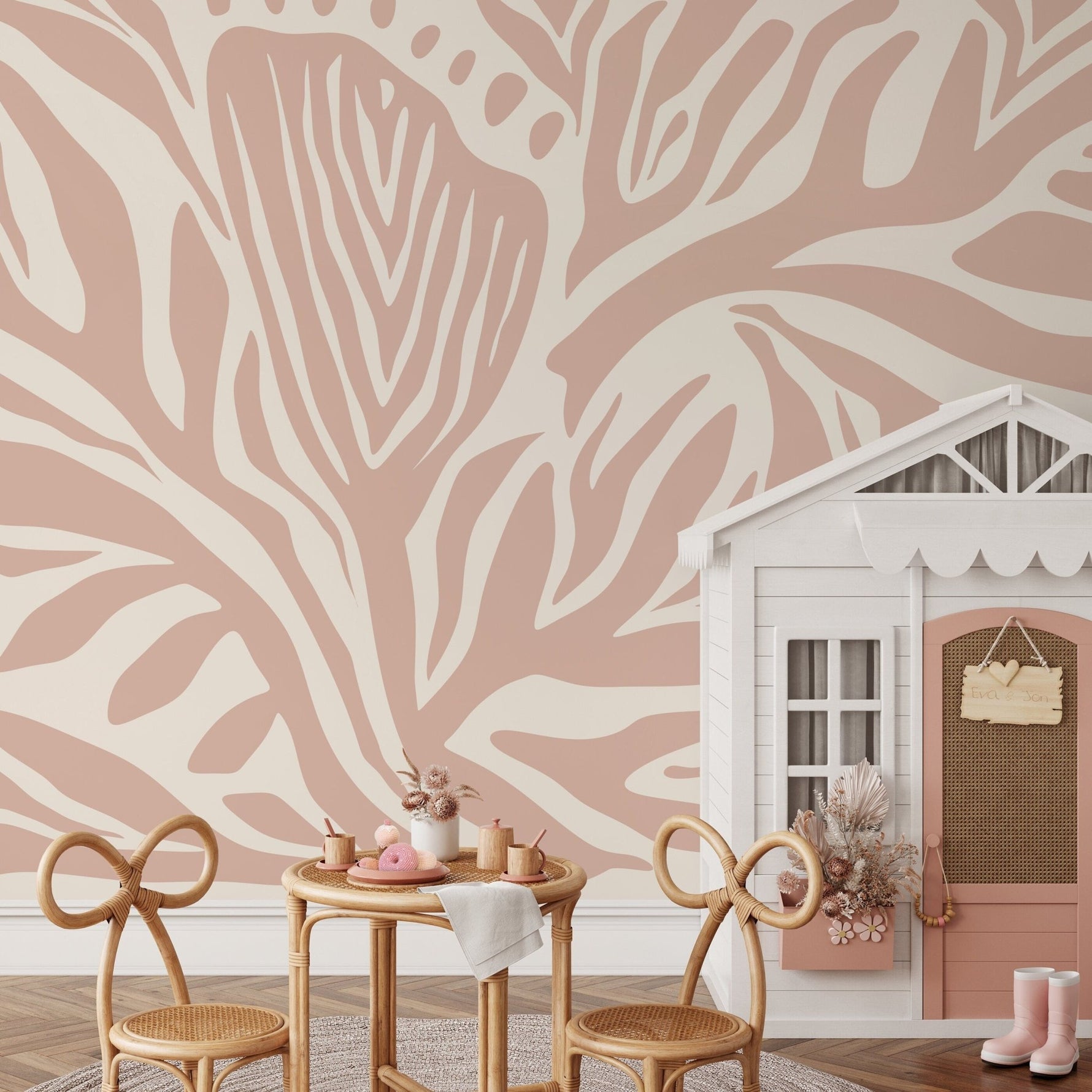 Earthy Floral Motifs Wallpaper - D694 - WallTrend