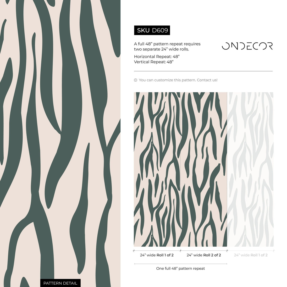 Earthy Zebra Stripes Wallpaper - D609 - WallTrend