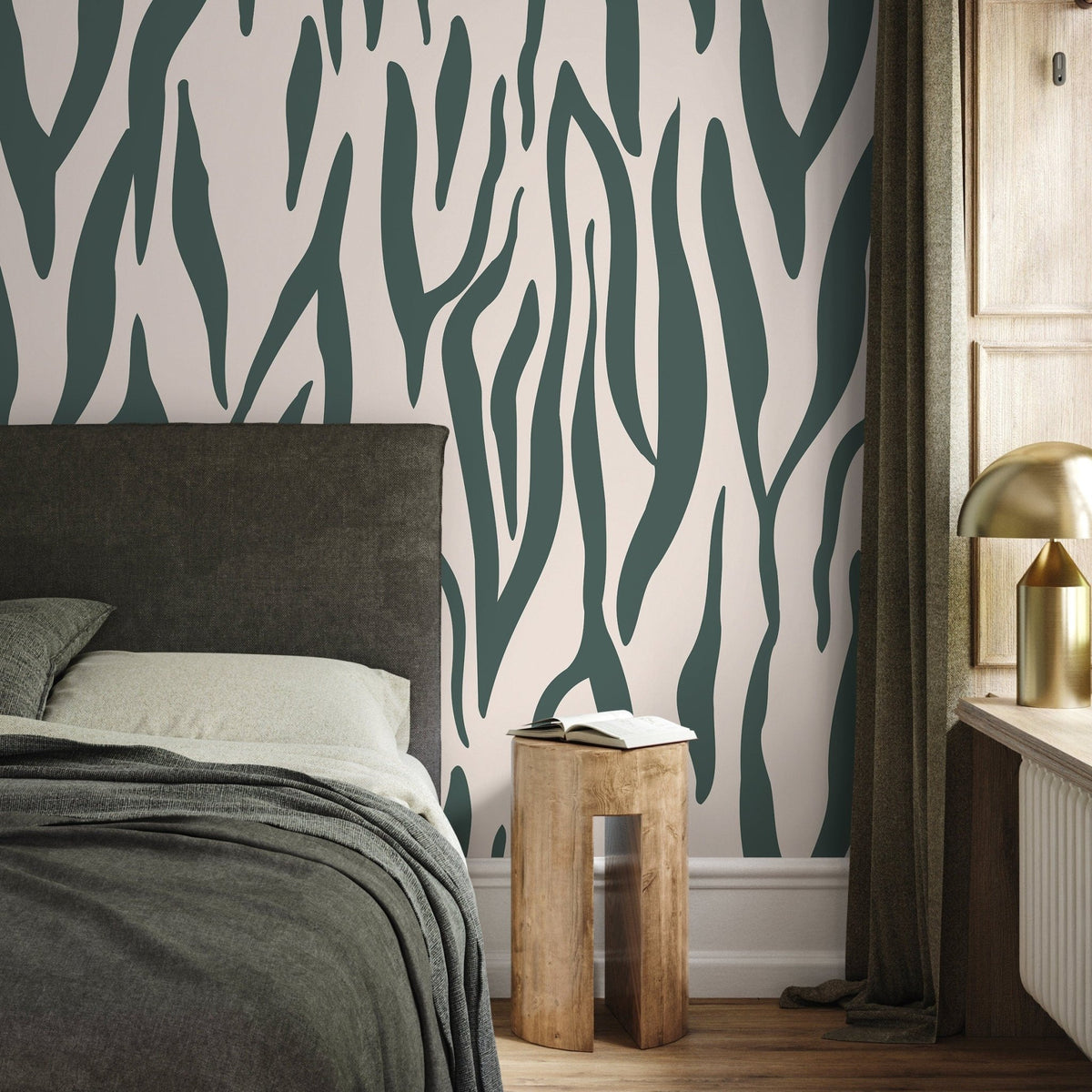 Earthy Zebra Stripes Wallpaper - D609 - WallTrend