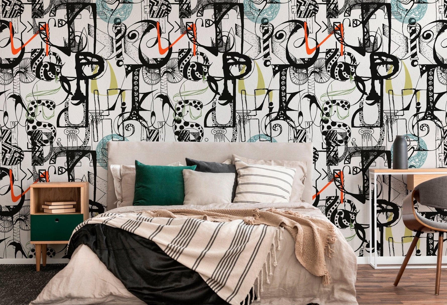Eclectic Doodles Wallpaper - B699 - WallTrend