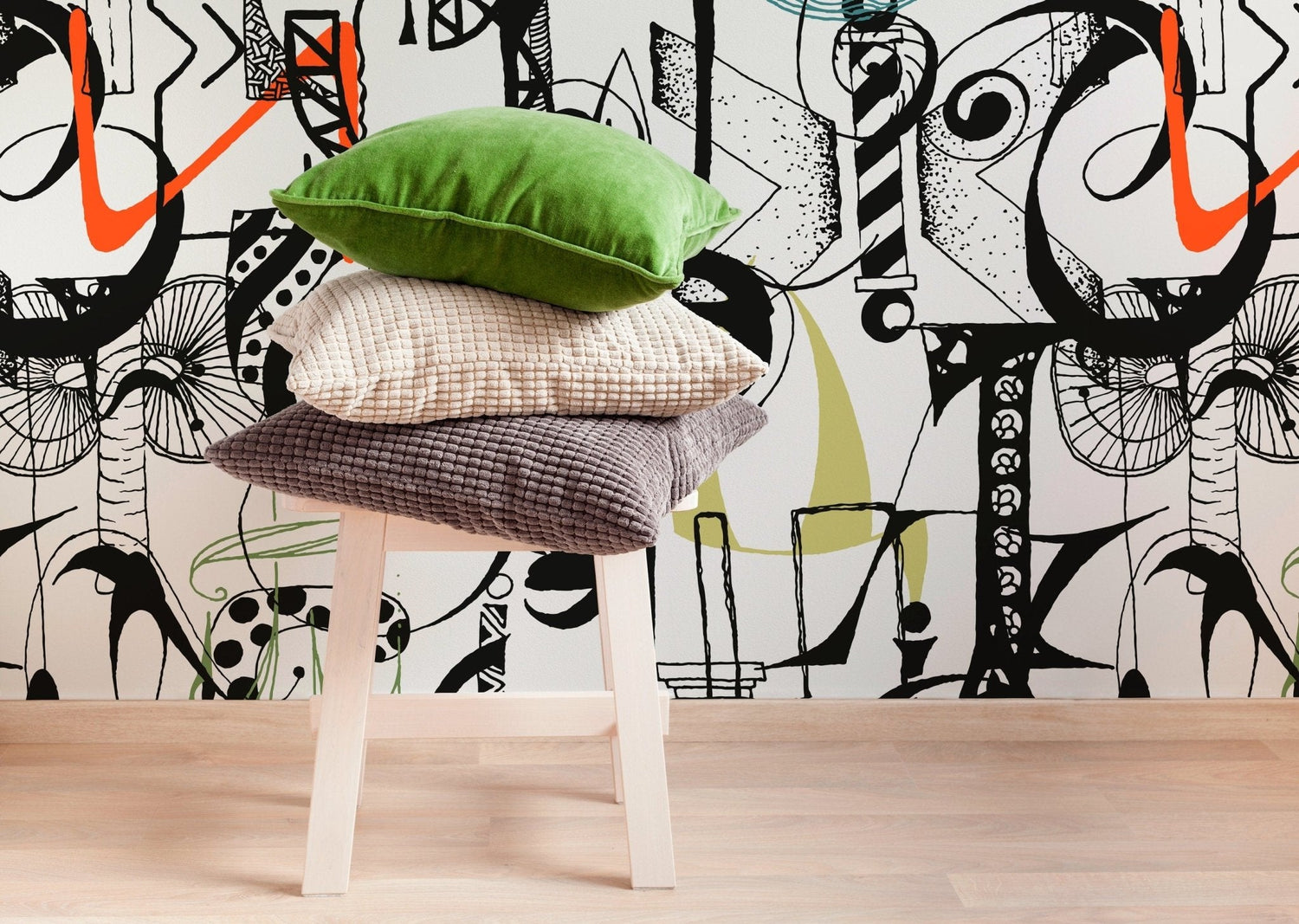 Eclectic Doodles Wallpaper - B699 - WallTrend