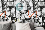 Eclectic Doodles Wallpaper - B699 - WallTrend