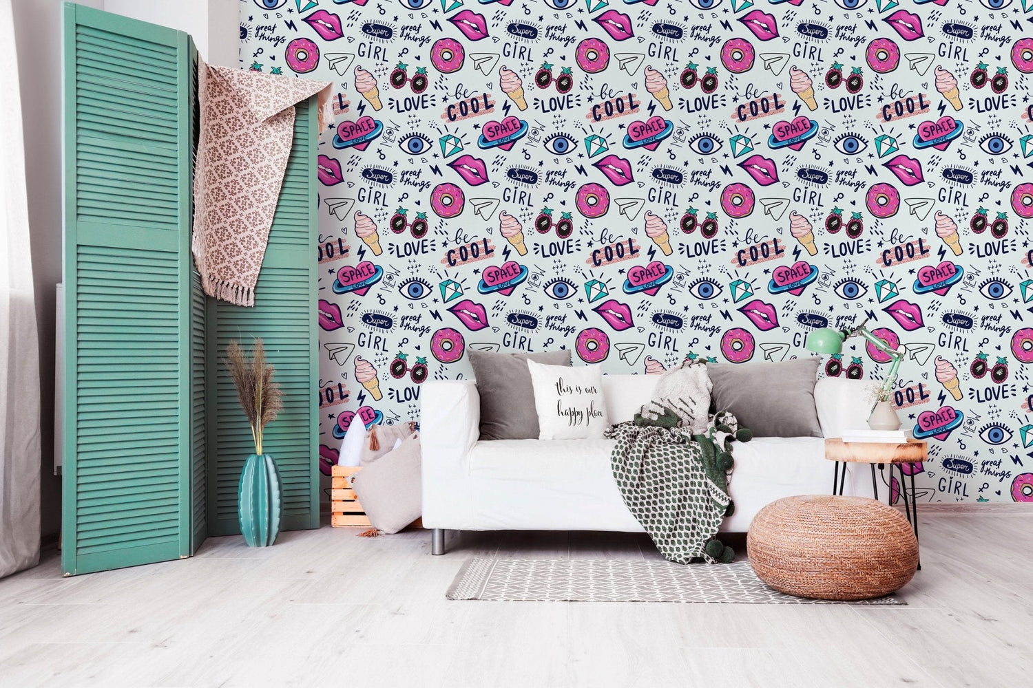 Eclectic Pop Art Wallpaper - B531 - WallTrend
