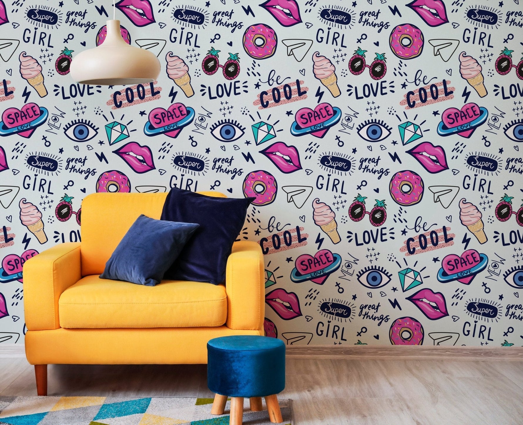 Eclectic Pop Art Wallpaper - B531 - WallTrend