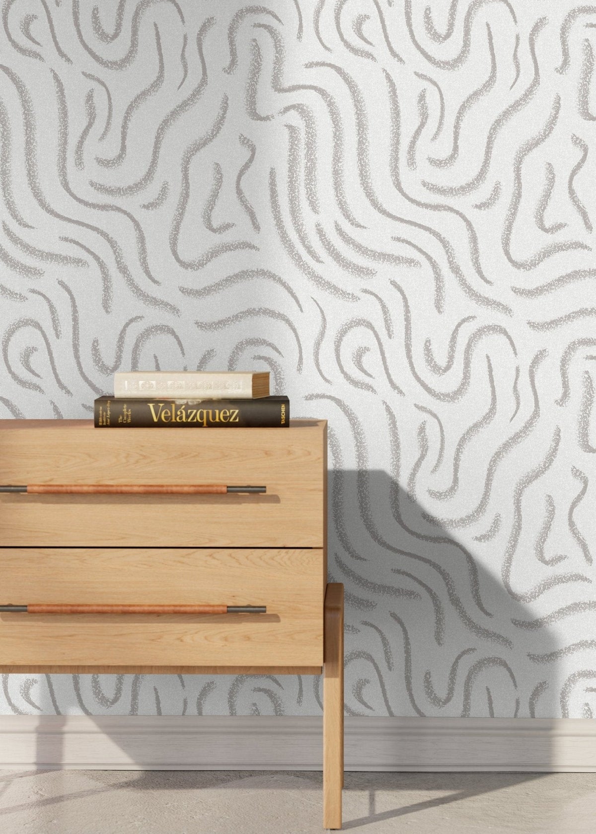 Elegant Abstract Curves Wallpaper - C657 - WallTrend