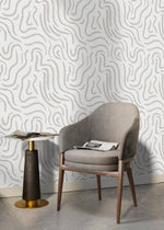 Elegant Abstract Curves Wallpaper - C657 - WallTrend