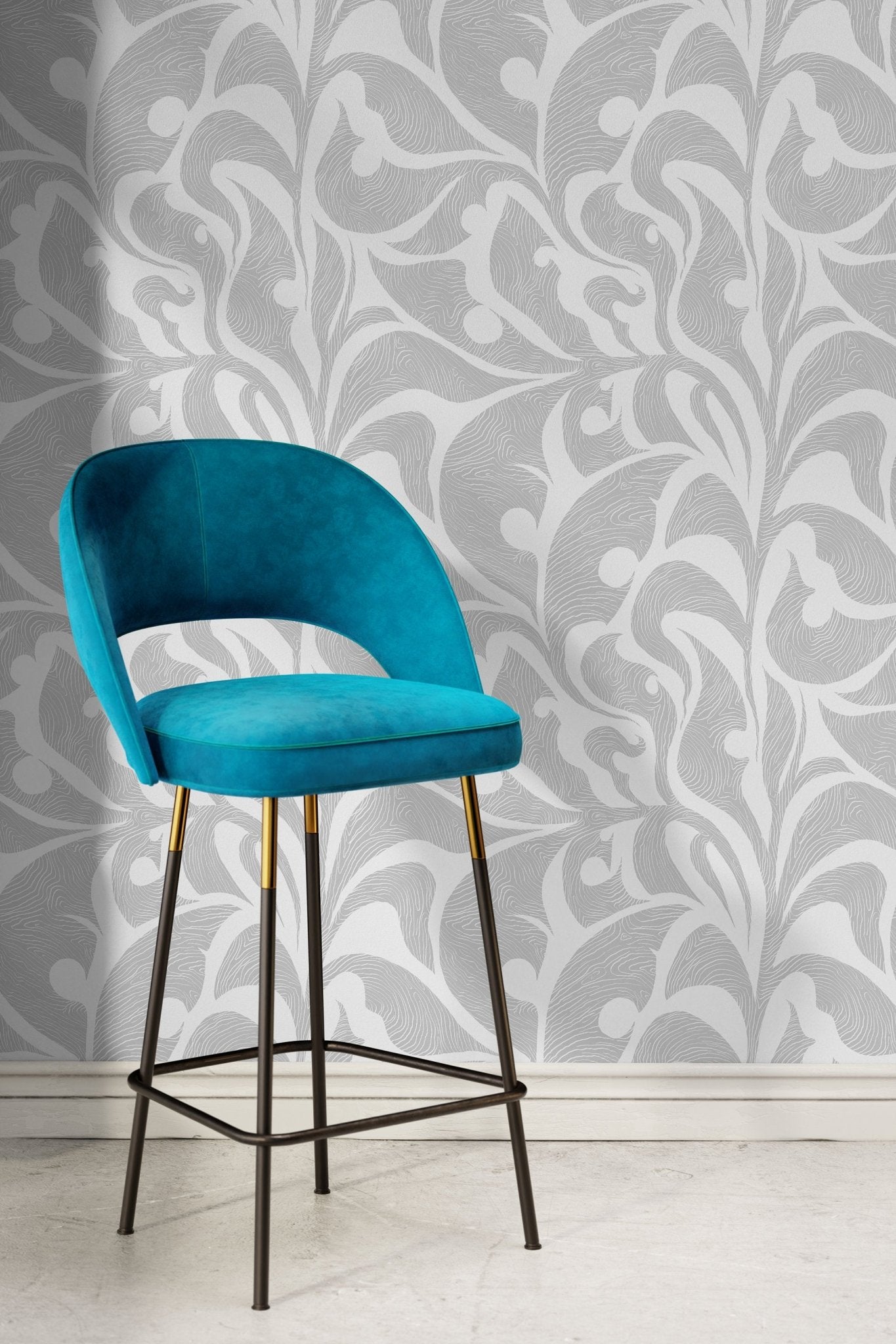 Elegant Abstract Floral Wallpaper - C621 - WallTrend