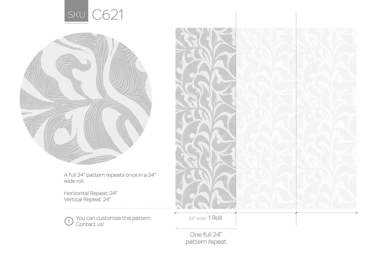 Elegant Abstract Floral Wallpaper - C621 - WallTrend