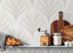 Elegant Art Deco Fan Wallpaper - C219 - WallTrend