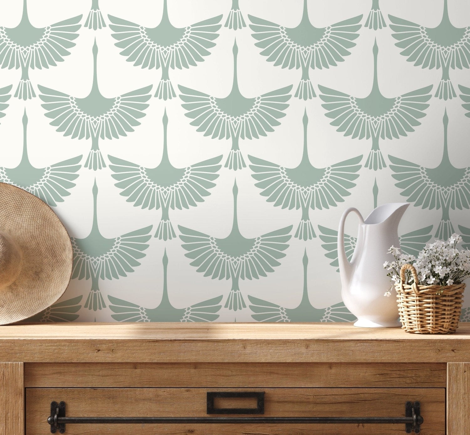 Elegant Avian Display Wallpaper - D259 - WallTrend