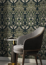 Elegant Baroque Damask Wallpaper - D077 - WallTrend