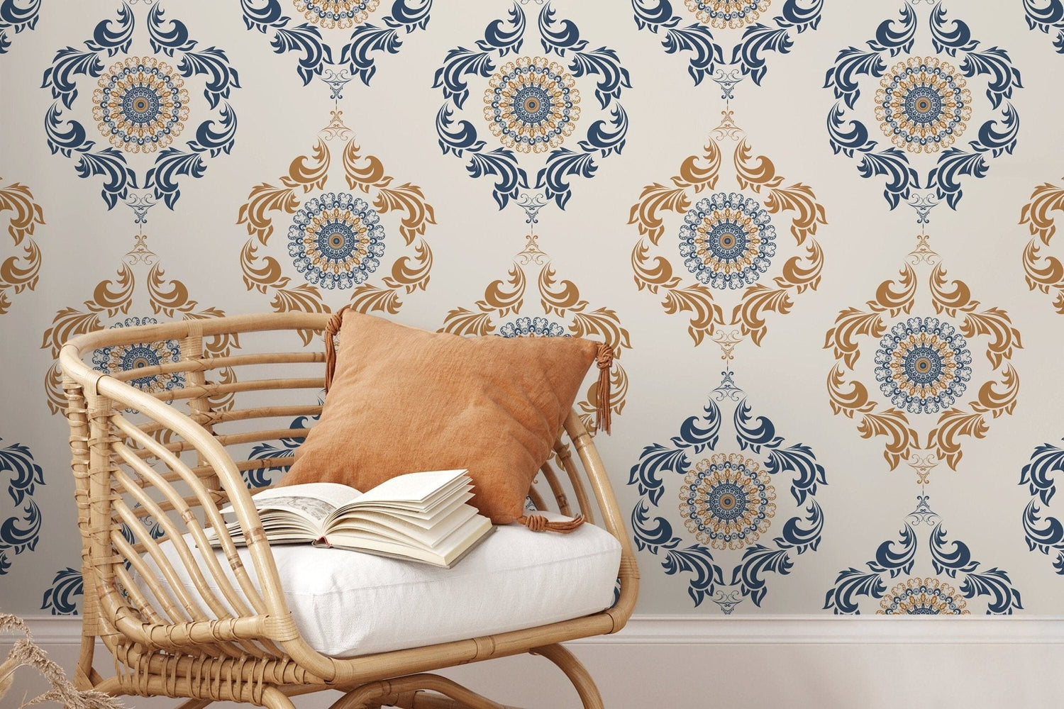 Elegant Baroque Mandala Wallpaper - D233 - WallTrend