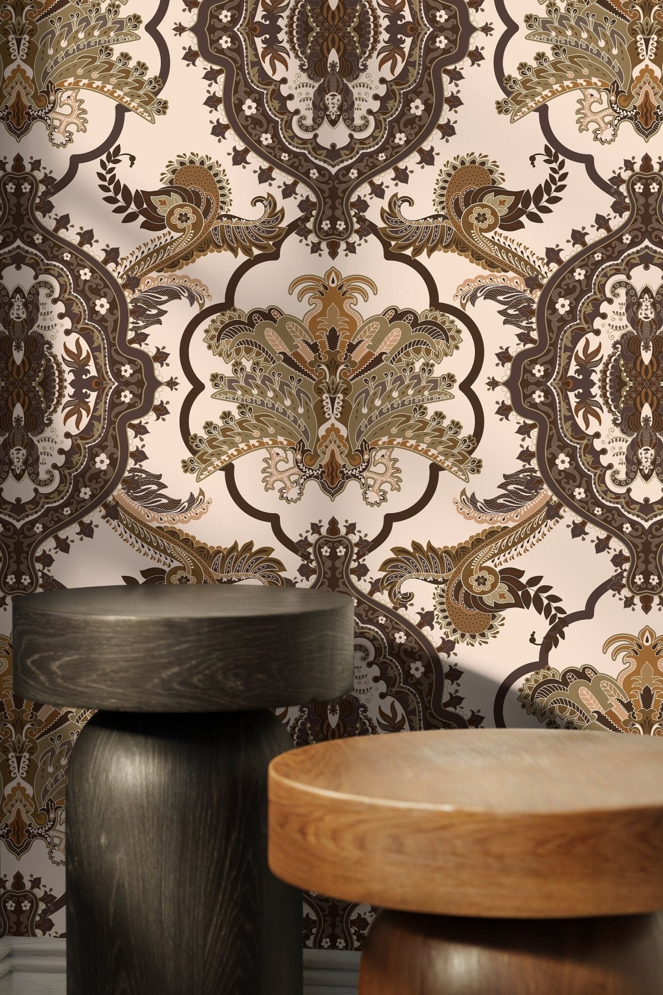 Elegant Baroque Paisley Wallpaper - C701 - WallTrend