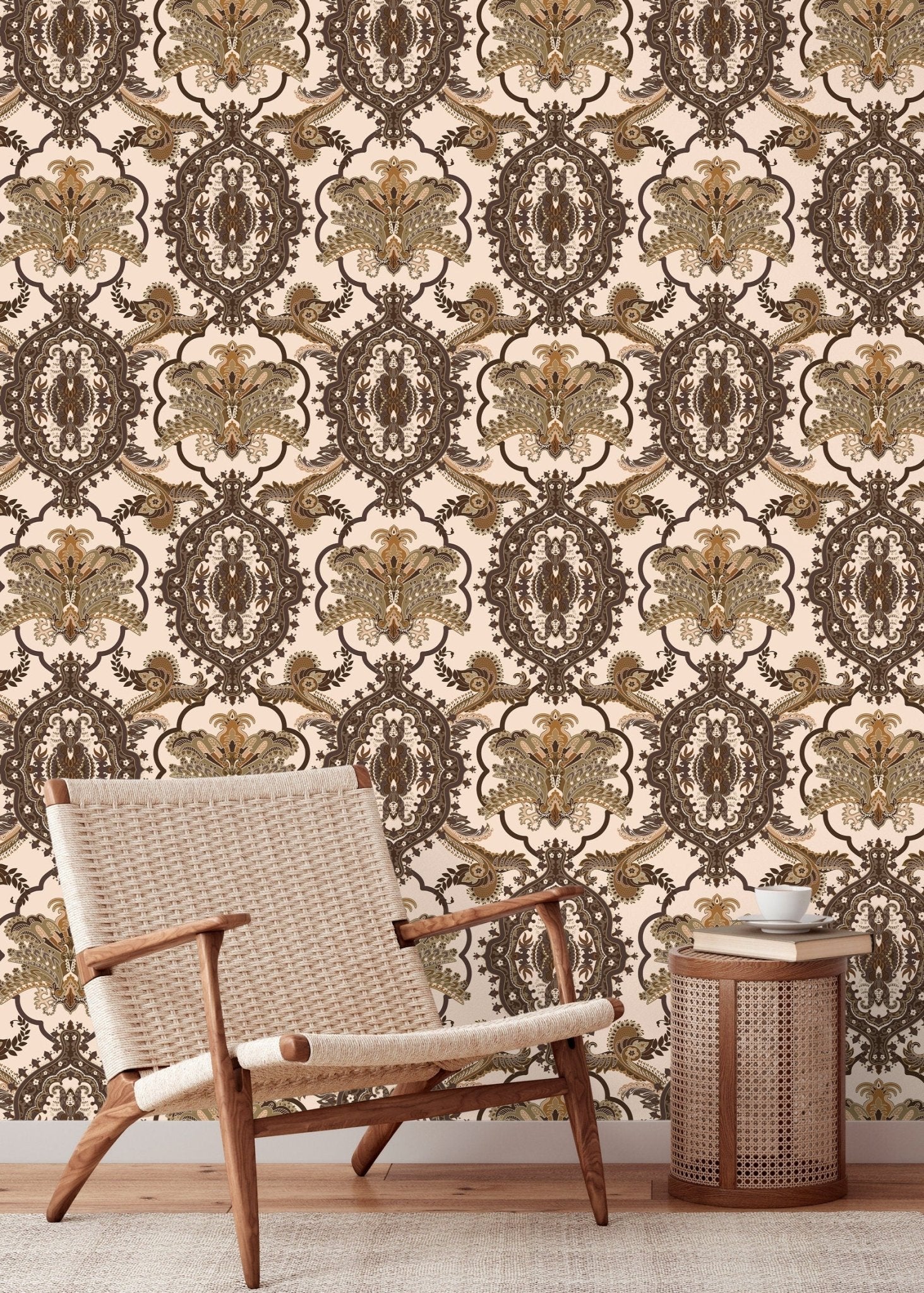 Elegant Baroque Paisley Wallpaper - C701 - WallTrend