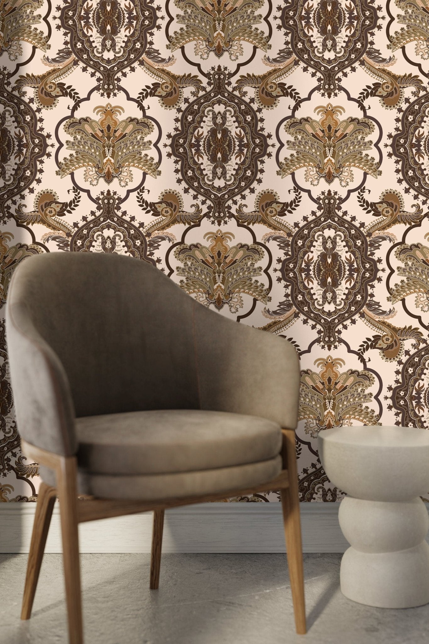 Elegant Baroque Paisley Wallpaper - C701 - WallTrend