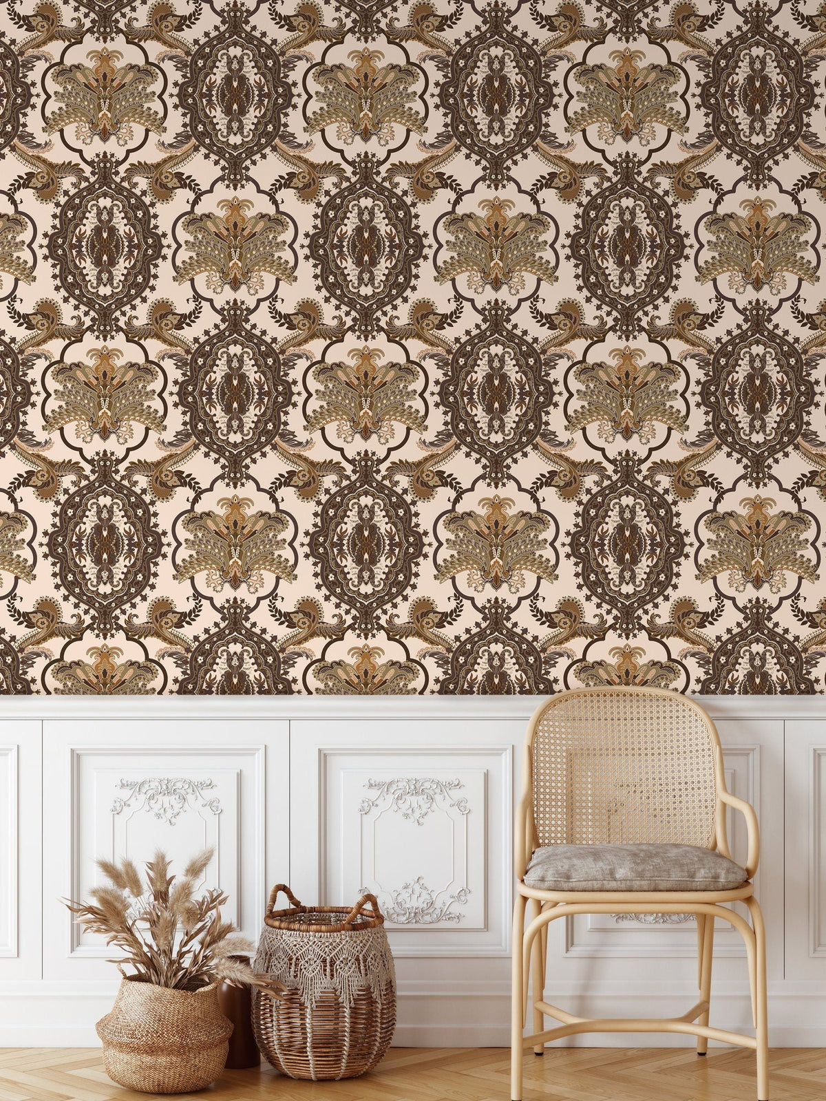 Elegant Baroque Paisley Wallpaper - C701 - WallTrend