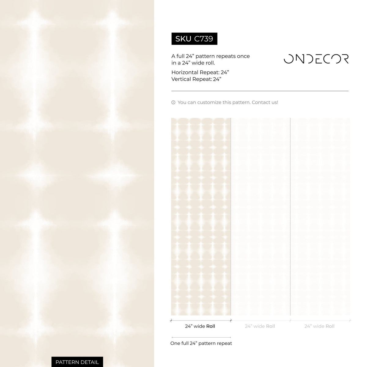 Elegant Beige Star Pattern Wallpaper - C739 - WallTrend