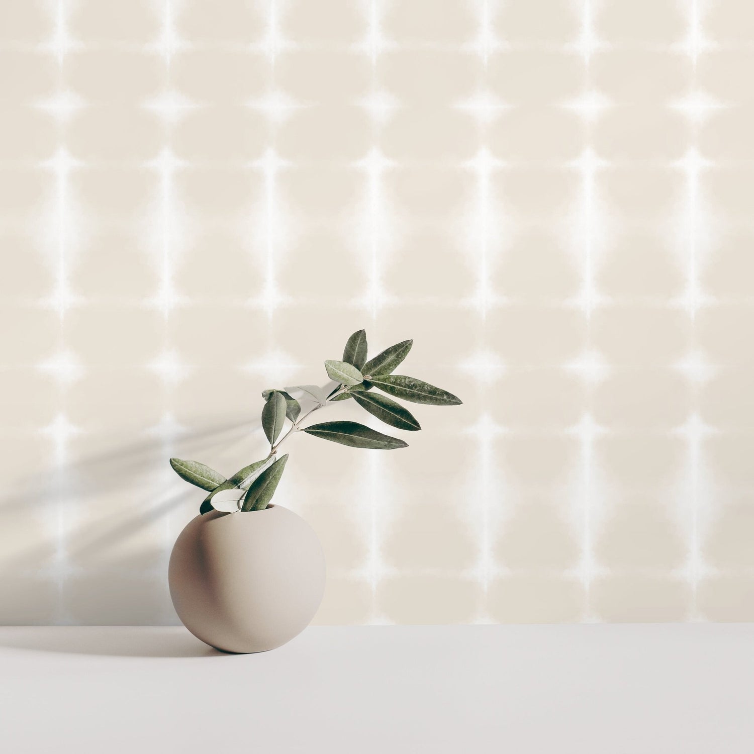 Elegant Beige Star Pattern Wallpaper - C739 - WallTrend