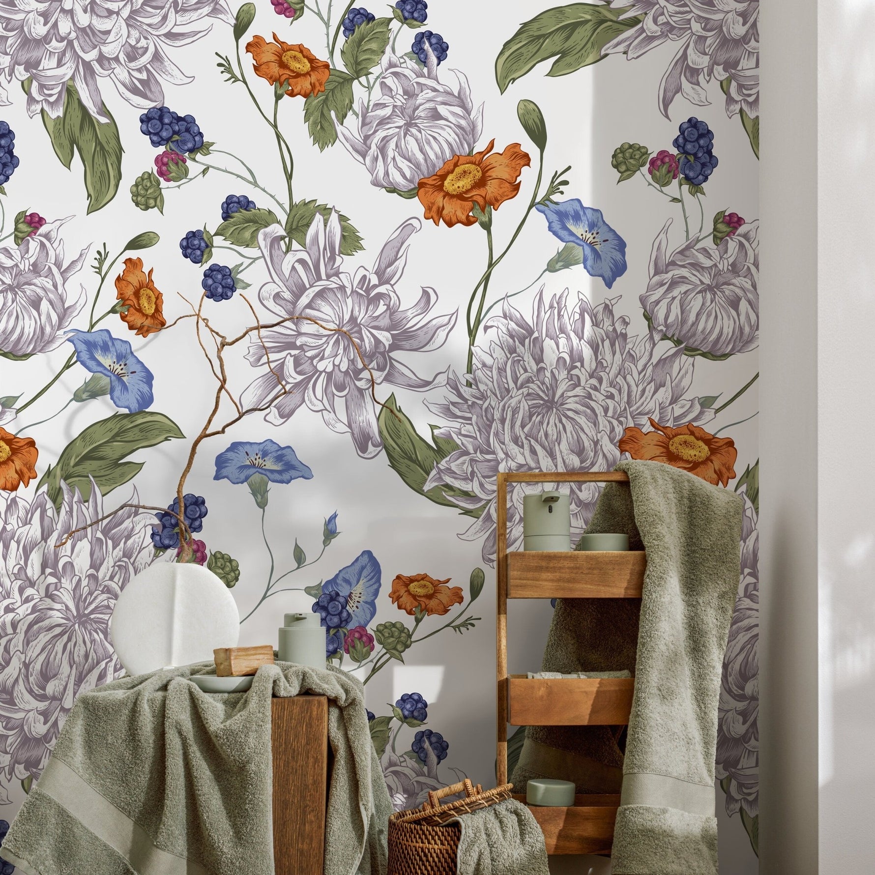 Elegant Blossoms Wallpaper - A628 - WallTrend