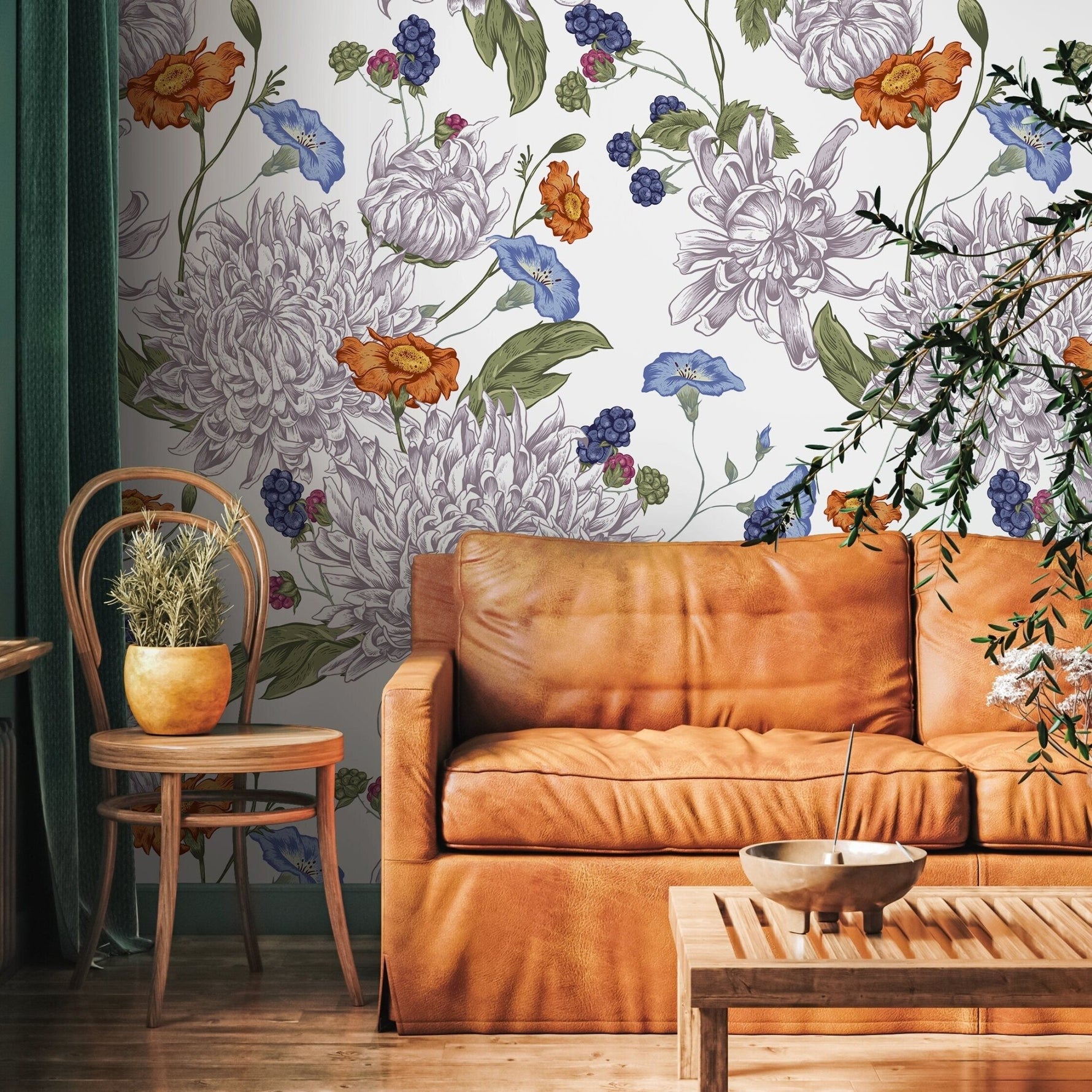 Elegant Blossoms Wallpaper - A628 - WallTrend