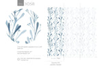 Elegant Blue Botanicals Wallpaper - X058 - WallTrend