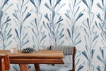 Elegant Blue Botanicals Wallpaper - X058 - WallTrend