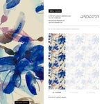 Elegant Blue Floral Wallpaper - A046 - WallTrend