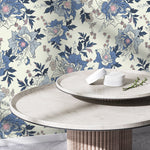 Elegant Blue Floral Wallpaper - B870 - WallTrend