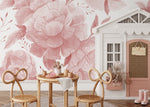 Elegant Blush Roses Wallpaper - D323 - WallTrend